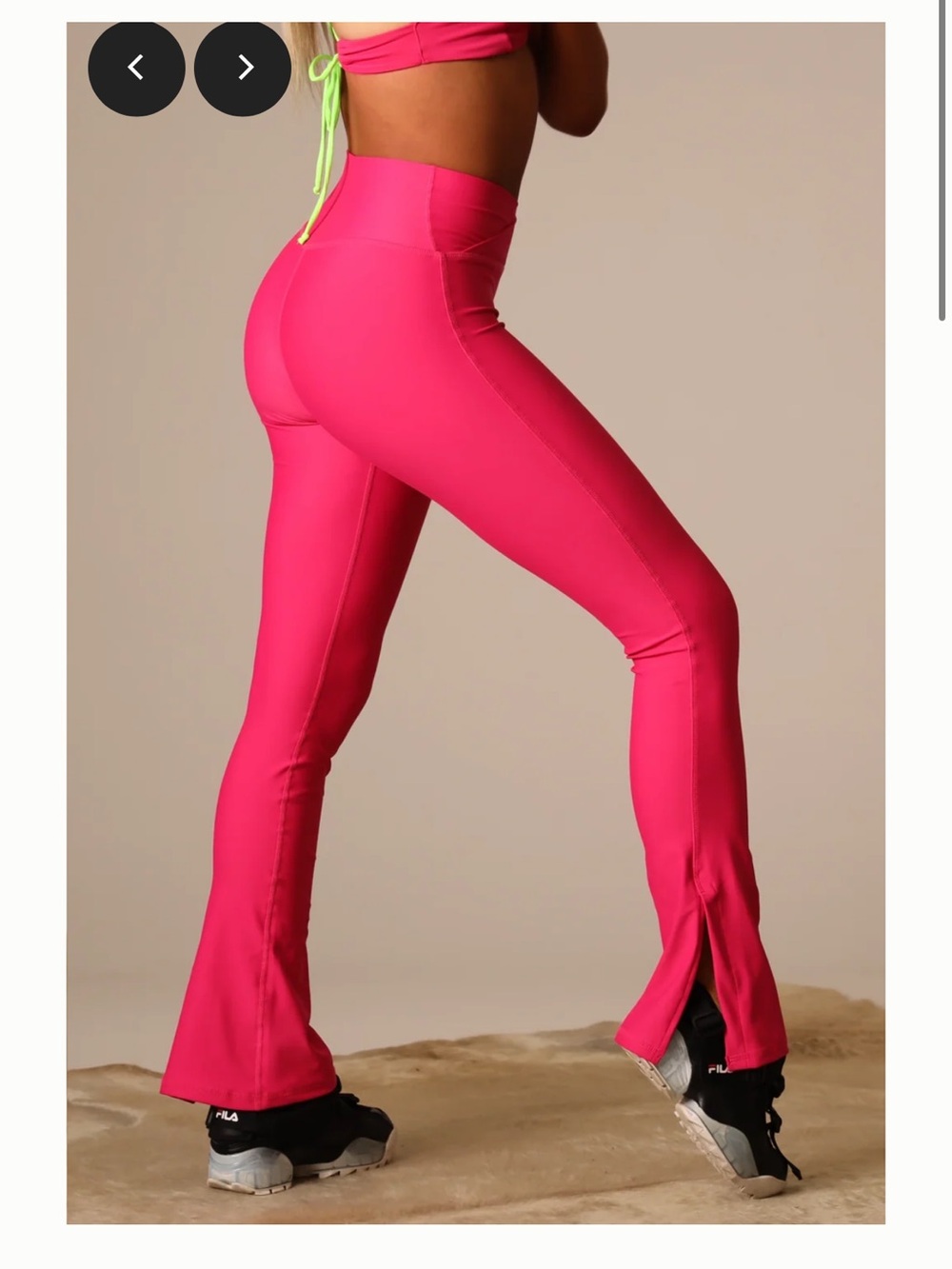 Tiger Friday May Split Flare Leggings -
Fuchsia